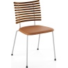 Tiger GM 4105 Chair – Oiled walnut + Cognac Aniline leather + Stainless steel - Naver collection