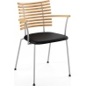 Tiger GM 4106 Chair with armrests – Oiled oak + Black Select leather + Stainless steel - Naver collection