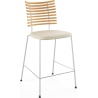 Tiger GM 4107 Barstool – Oiled oak + Cream Semi-Aniline leather + Stainless steel - Naver collection