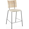 Tiger GM 4107 Barstool – Oiled ash + Cream Semi-Aniline leather + Black steel - Naver collection