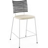 Tiger GM 4107 Barstool – Black stained ash + Cream Semi-Aniline leather + Stainless steel - Naver collection