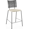 Tiger GM 4107 Barstool – Black stained ash + Cream Semi-Aniline leather + Black steel - Naver collection