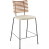 Tiger GM 4107 Barstool – Oiled elm + Cream Semi-Aniline leather + Black steel - Naver collection