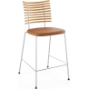 Tiger GM 4107 Barstool – Oiled oak + Cognac Aniline leather + Stainless steel - Naver collection