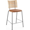 Tiger GM 4107 Barstool – Oiled oak + Cognac Aniline leather + Black steel - Naver collection