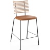 Tiger GM 4107 Barstool – White oiled oak + Cognac Aniline leather + Black steel - Naver collection