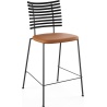 Tiger GM 4107 Barstool – Black stained ash + Cognac Aniline leather + Black steel - Naver collection