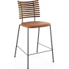 Tiger GM 4107 Barstool – Oiled walnut + Cognac Aniline leather + Black steel - Naver collection