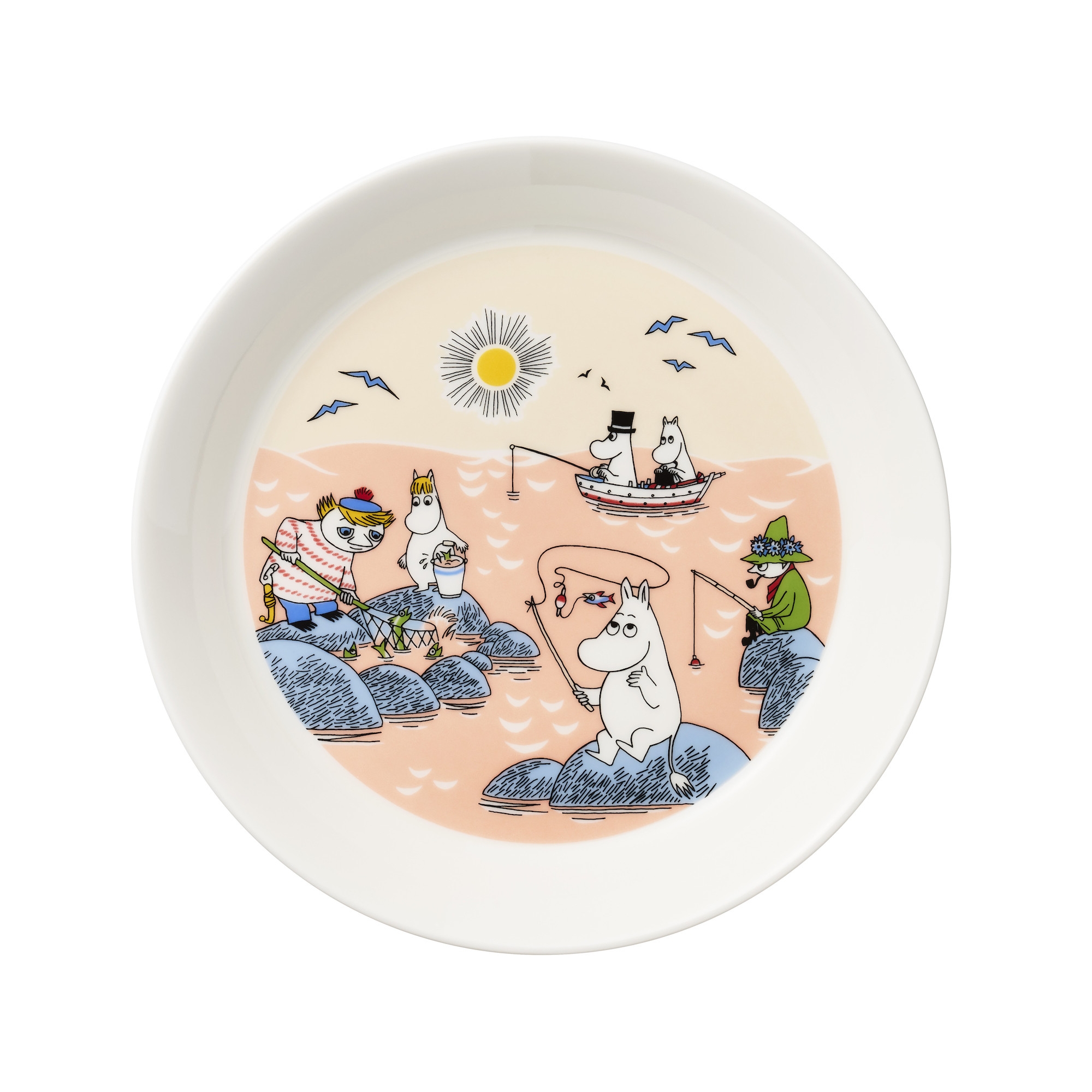 Fishing - assiette Moomin - Arabia / Iittala