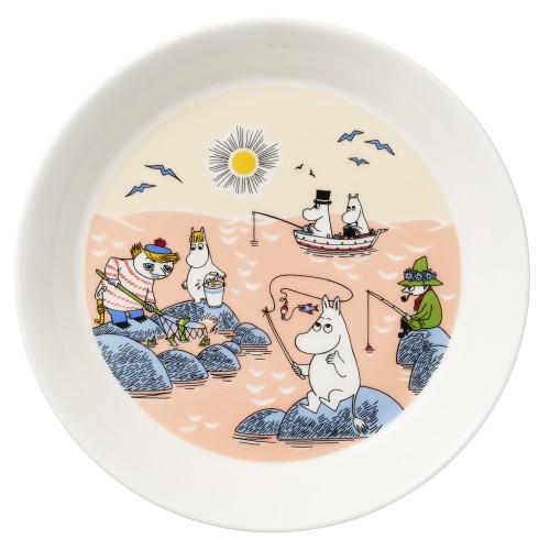 Fishing - Moomin plate - Arabia / Iittala