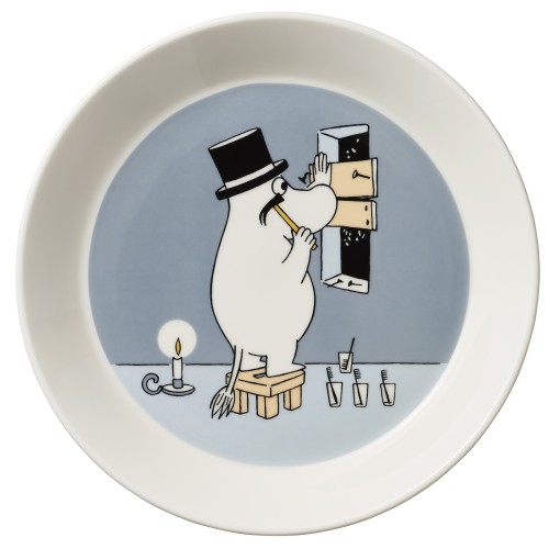 Moominpappa grey - Moomin plate - Arabia / Iittala