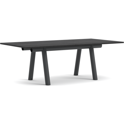 Table Boa – 220 x 110 x H75 cm – Chêne peint en noir + Charbon - HAY