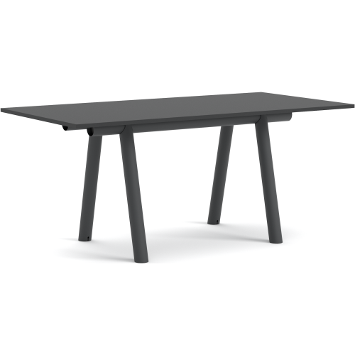 Boa Table – 220 x 110 x H95 cm – Black laminate + Charcoal - HAY