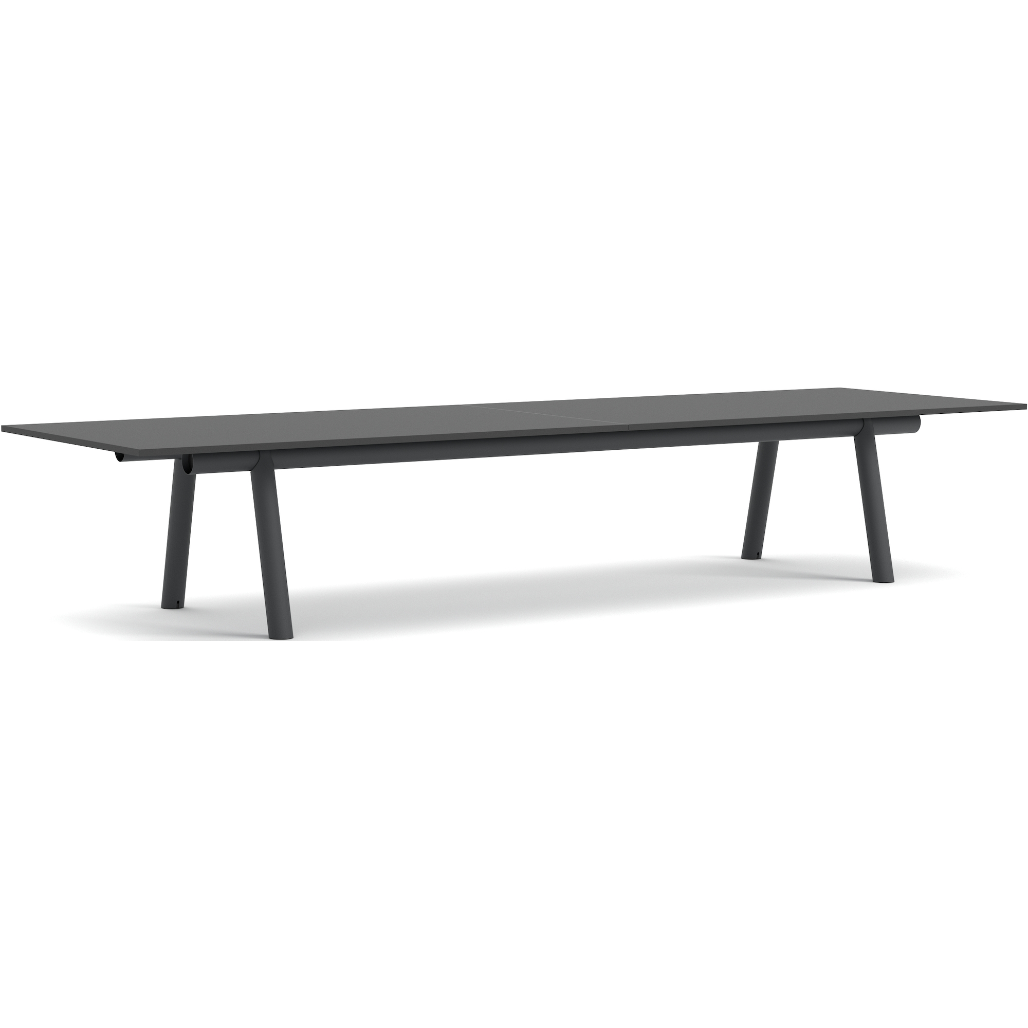 Table Boa – 420 x 128 x H75 cm – Chêne peint en noir + Charbon - HAY