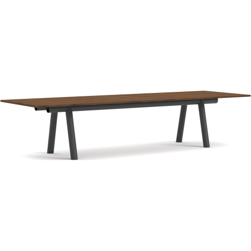 Table Boa – 350 x 110 x H75 cm – Noyer vernis + Charbon - HAY