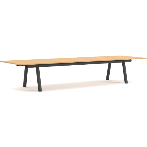 Boa Table – 420 x 128 x H75 cm – Lacquered oak + Charcoal - HAY