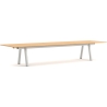 Boa Table – 420 x 128 x H75 cm – Lacquered oak + Metallic grey - HAY