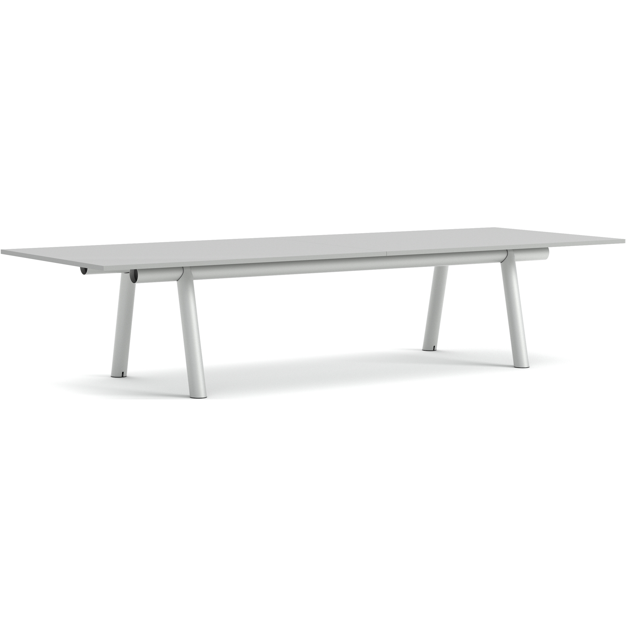 Boa Table – 350 x 128 x H75 cm – Grey linoleum + Metallic grey - HAY