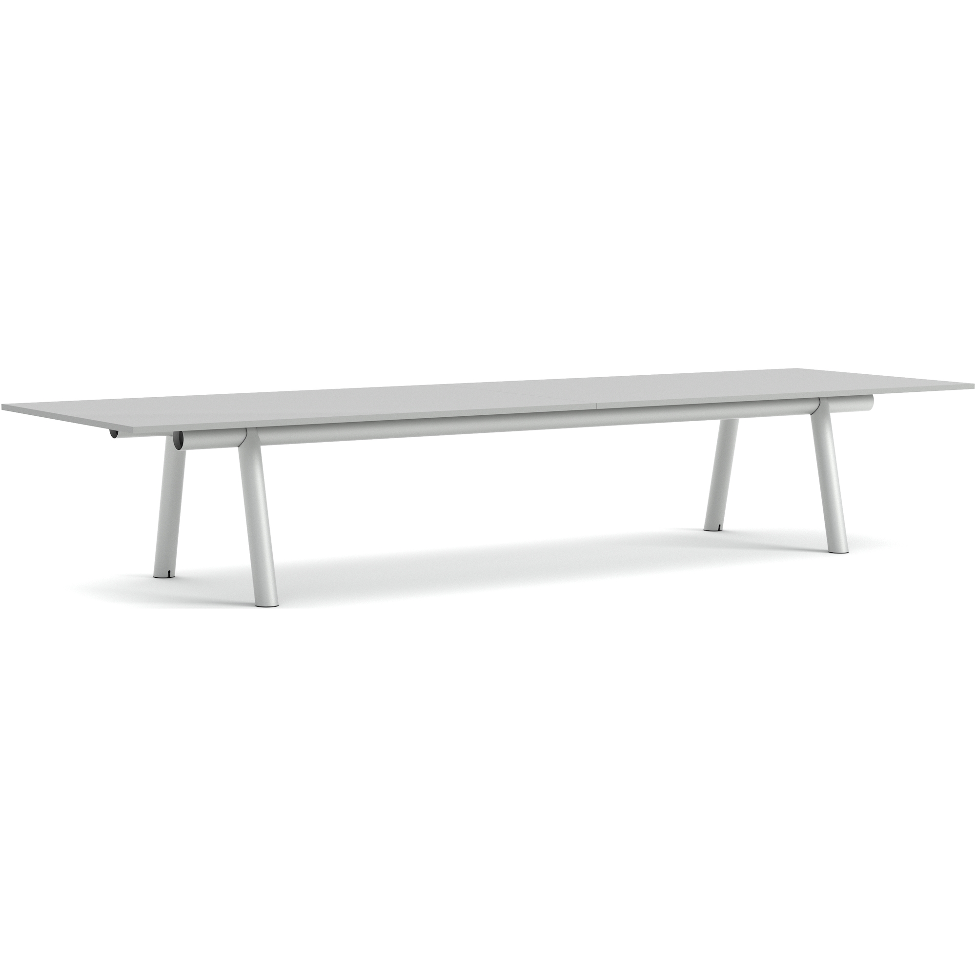 Table Boa – 420 x 128 x H75 cm – Linoléum gris + Gris métallique - HAY