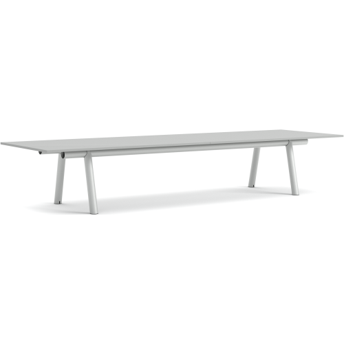 Boa Table – 420 x 128 x H75 cm – Grey linoleum + Metallic grey - HAY