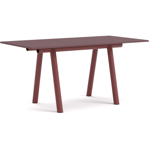 Boa Table – 220 x 110 x H105 cm – Burgundy linoleum + Barn red - HAY