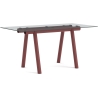 Boa Table – 220 x 110 x H105 cm – Clear glass + Barn red - HAY