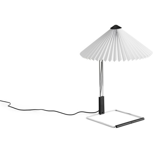 Lampe de table Matin – Ø30 x H38 cm – Blanc / Base miroir - HAY