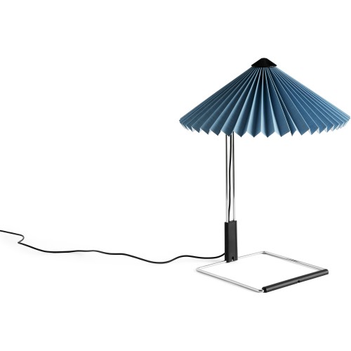 Matin Table Lamp – Ø30 x H38 cm – Placid blue / Mirror base - HAY