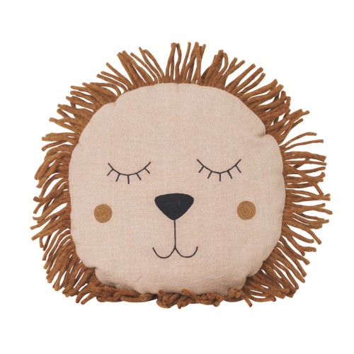 ÉPUISÉ rose - Lion - coussin Safari - Ferm Living