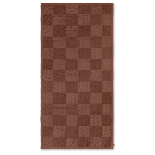 SOLD OUT Red brown tonal - Duo quilted blanket - Ferm Living