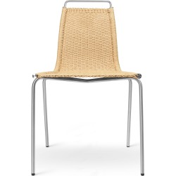 Chaise PK1 – Corde de papier naturellle + Acier inoxydable - Carl Hansen & Søn