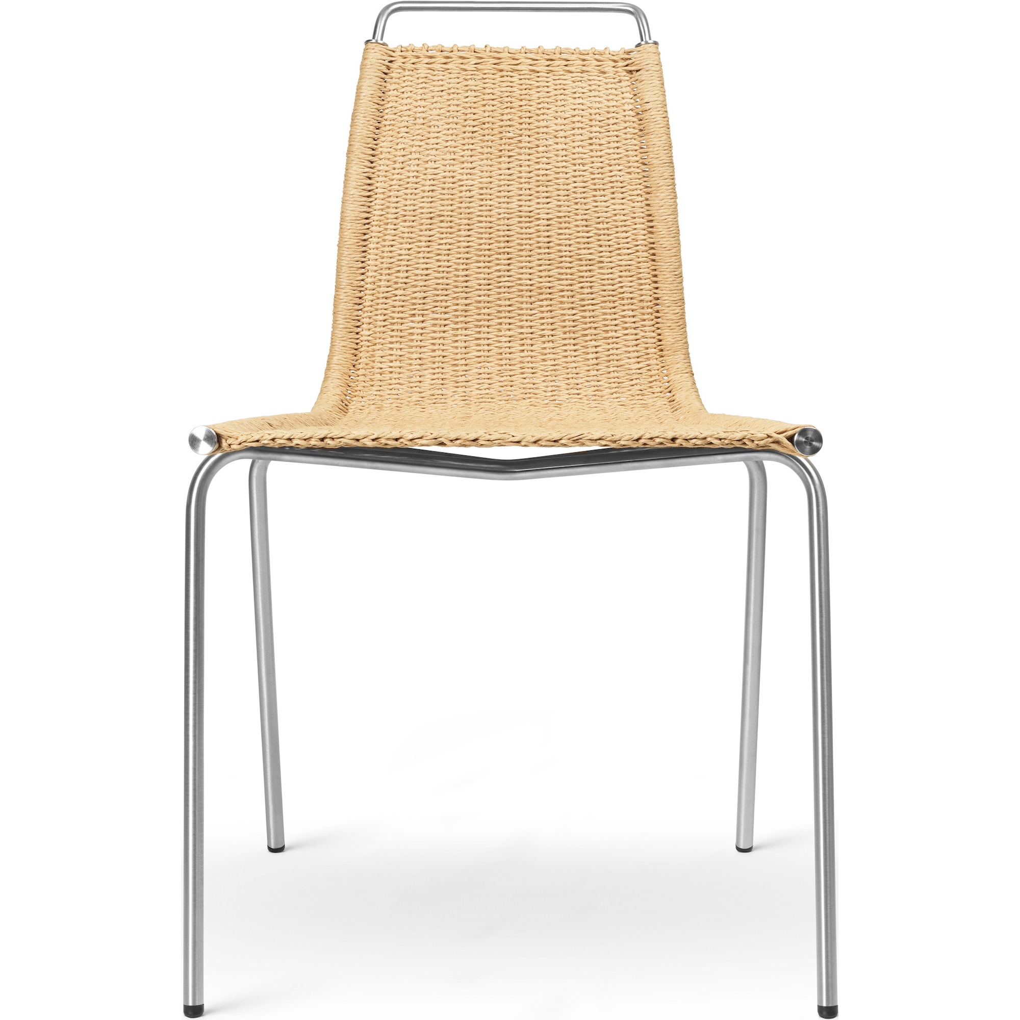 Chaise PK1 – Corde de papier naturellle + Acier inoxydable - Carl Hansen & Søn