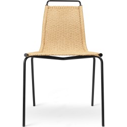 Chaise PK1 – Corde de papier naturellle + Acier noir - Carl Hansen & Søn