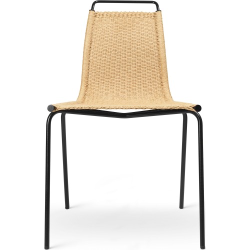 Chaise PK1 – Corde de papier naturellle + Acier noir - Carl Hansen & Søn