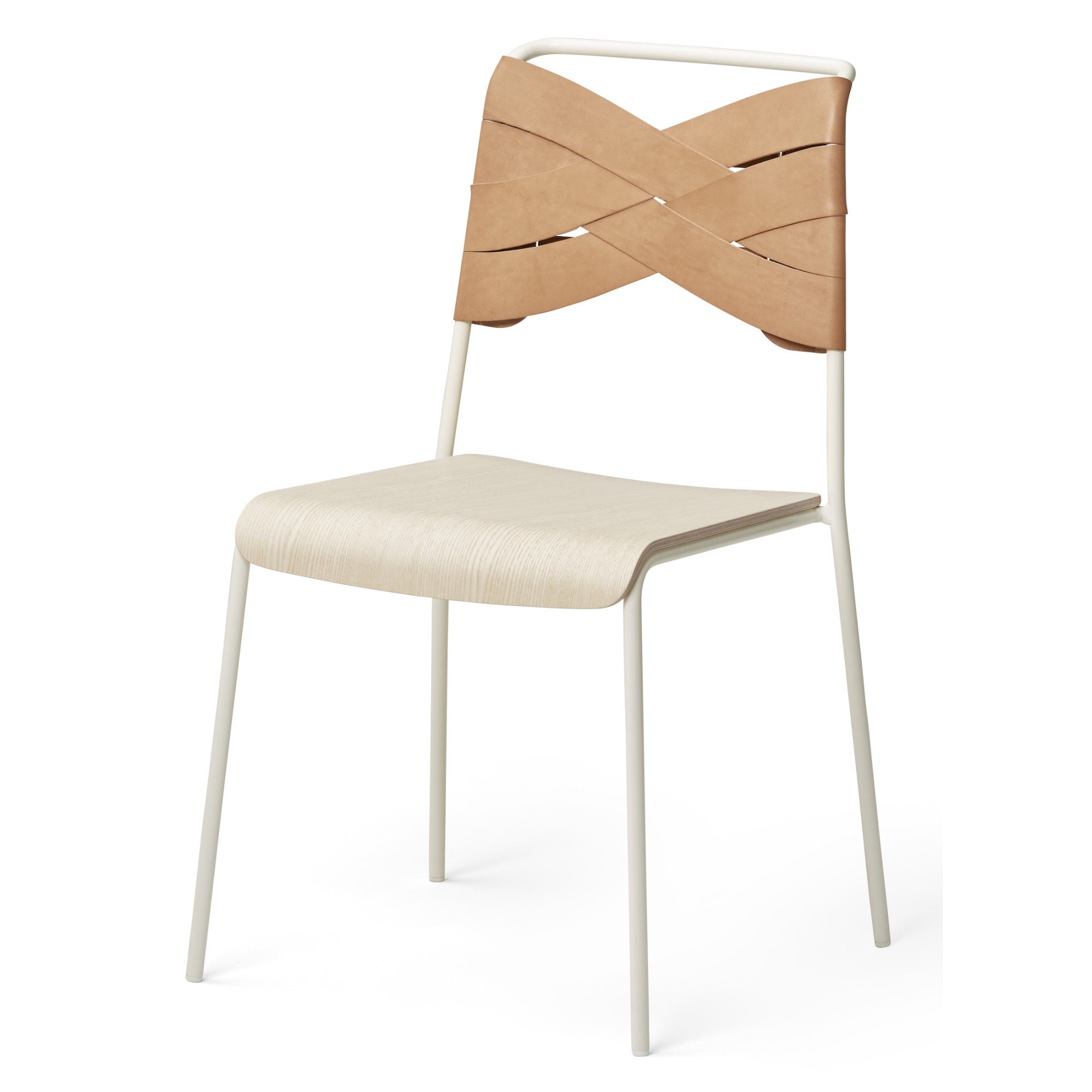 blanc / frêne / naturel - chaise Torso - Design House Stockholm