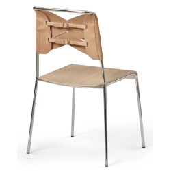 chrome/oak/natural - Torso chair - Design House Stockholm