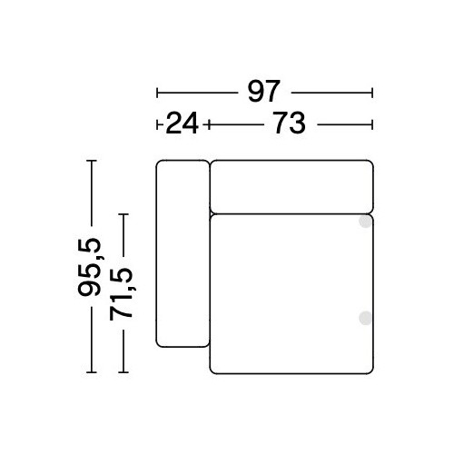 1064 - Mags Low Armrest - canapé modulable HAY - HAY