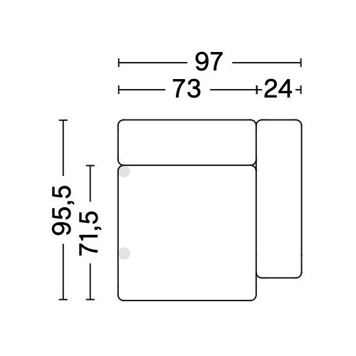 1065 - Mags Low Armrest - canapé modulable HAY - HAY