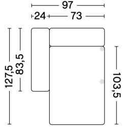 8164 - Mags Low Armrest - canapé modulable HAY - HAY