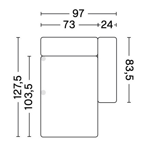 8165 - Mags Low Armrest - canapé modulable HAY - HAY