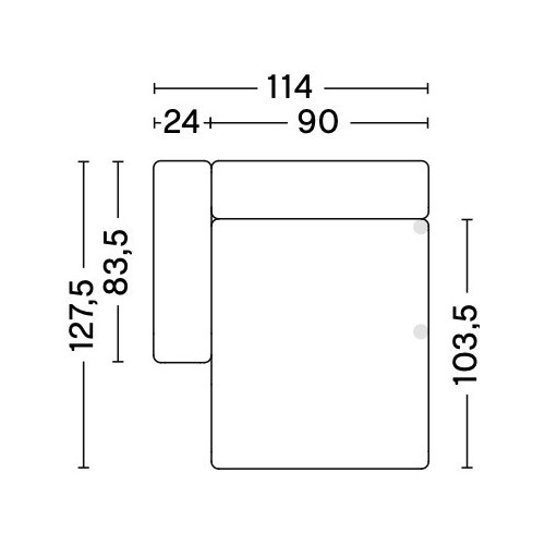 8264 - Mags Low Armrest - canapé modulable HAY - HAY