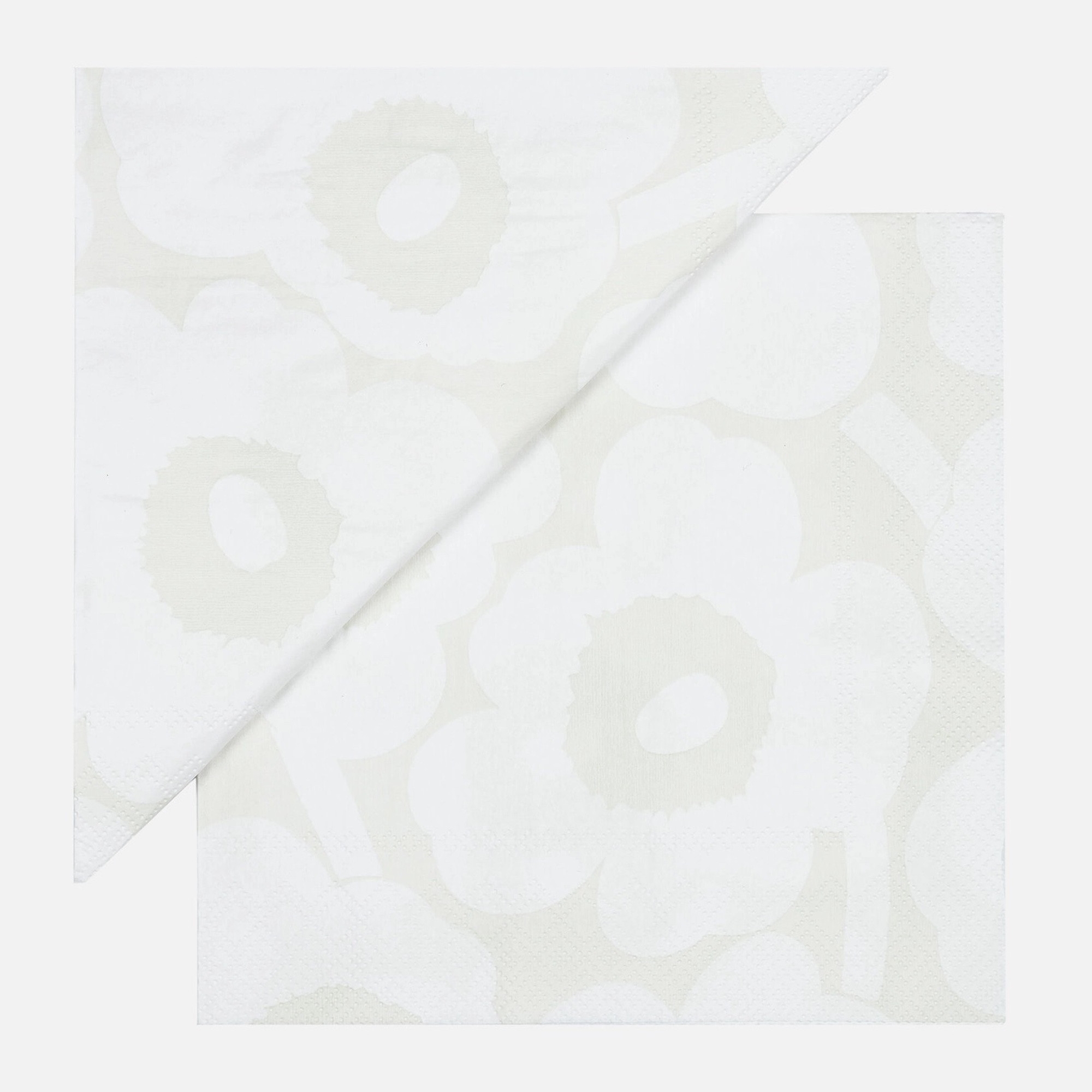 Unikko blanc gris 552698 - Serviettes en papier