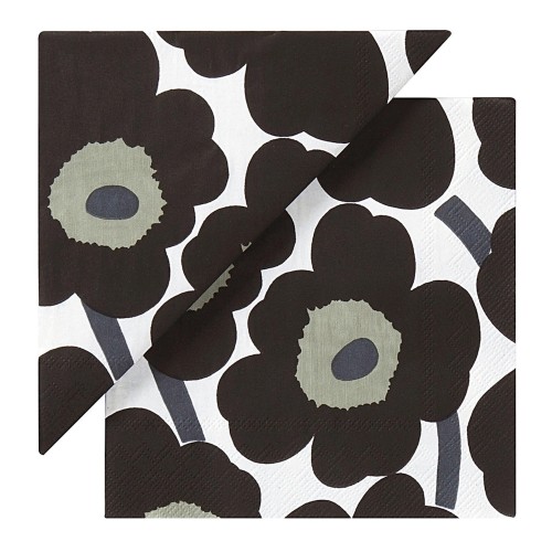 Unikko noir et blanc 552697 - Serviettes en papier