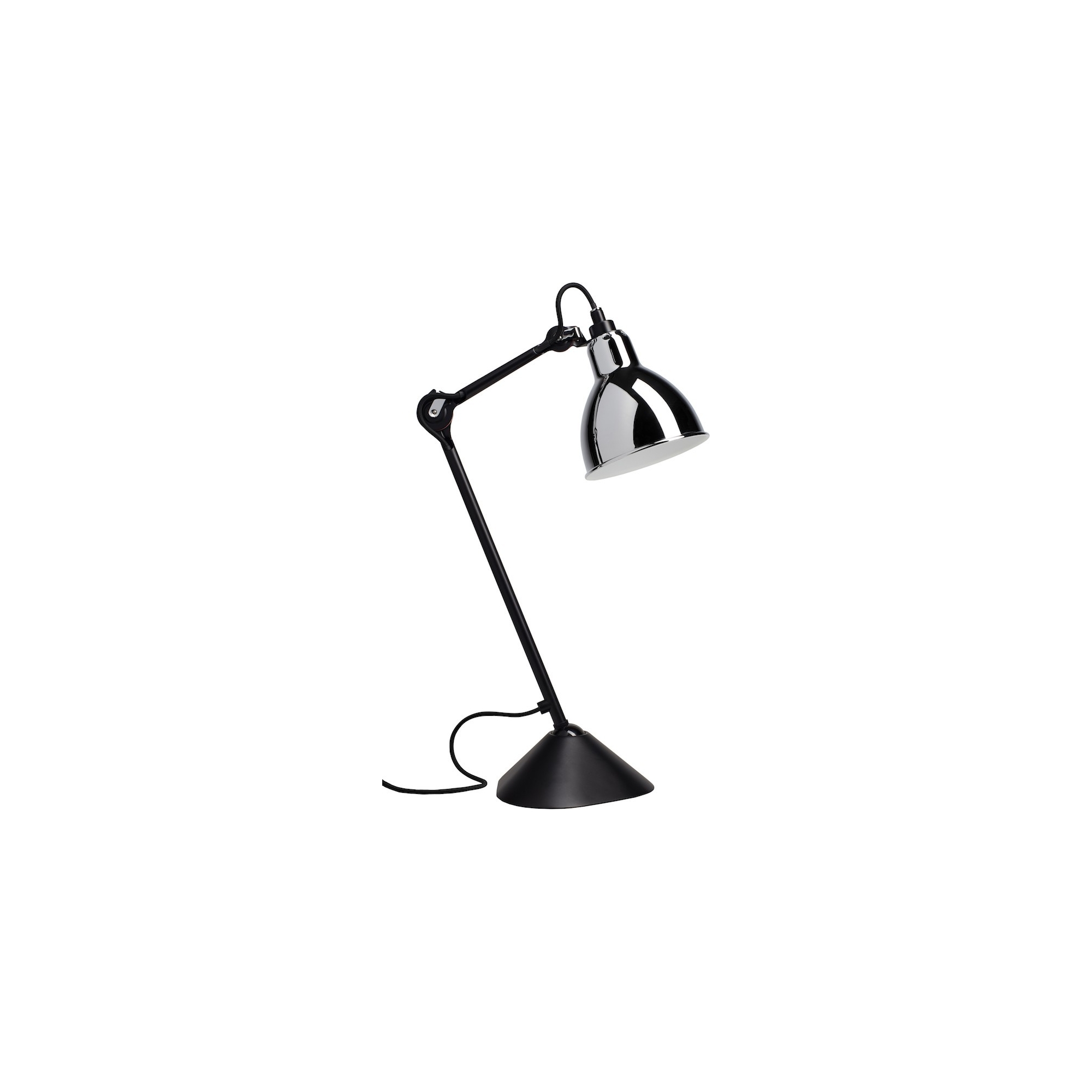 black / round chrome - Gras 205 - table lamp - DCW éditions