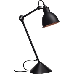 noir / rond noir, intérieur cuivre - Gras 205 - lampe de table - DCW éditions