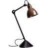 noir / rond cuivre brut - Gras 205 - lampe de table - DCW éditions