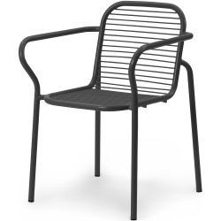 Vig Chair with armrests Metal – Black - Normann Copenhagen