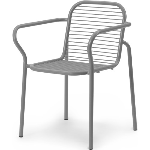 Chaise Vig avec accoudoirs Métal – Gris - Normann Copenhagen