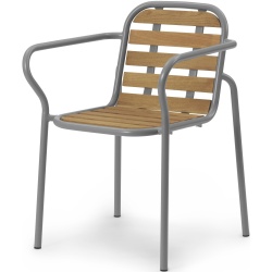 Vig Chair with armrests Wood – Grey - Normann Copenhagen