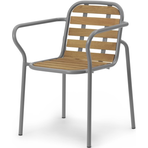 Vig Chair with armrests Wood – Grey - Normann Copenhagen